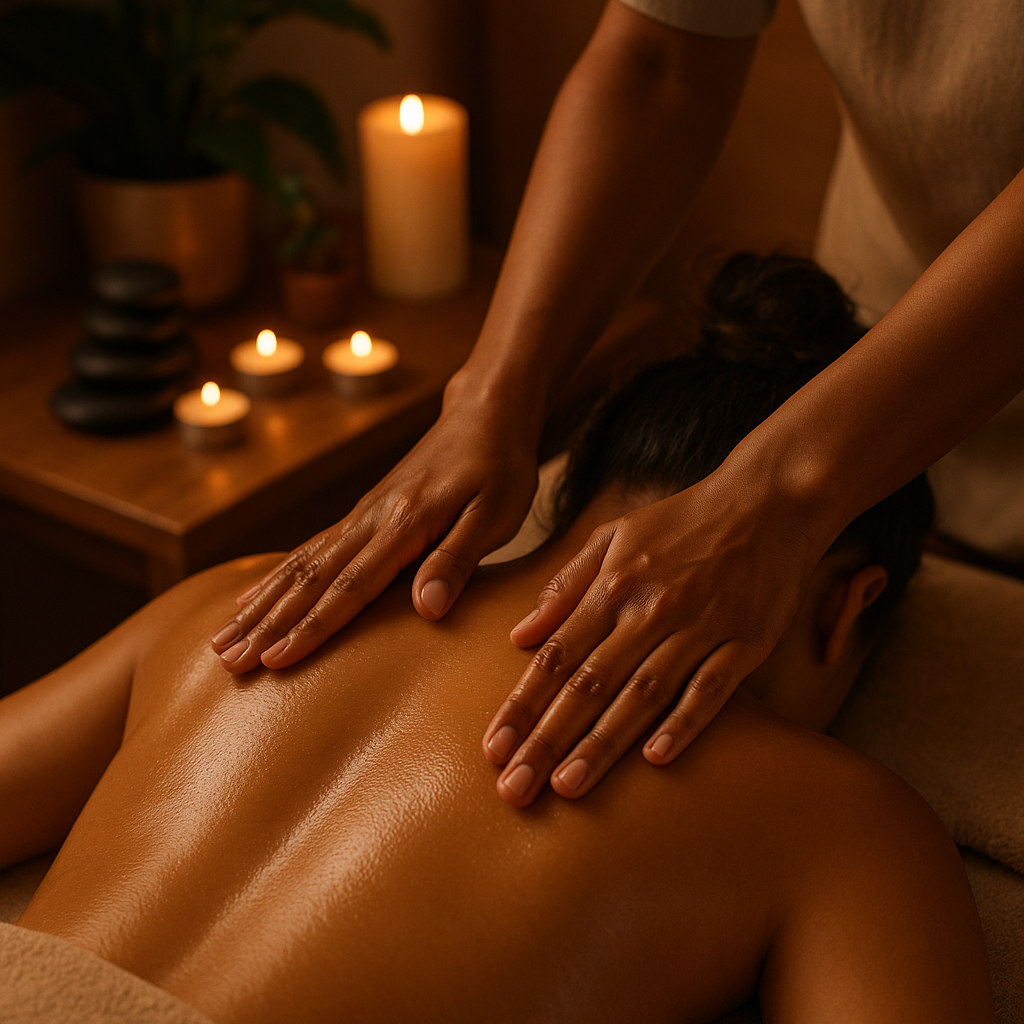 Massage du dos automnal